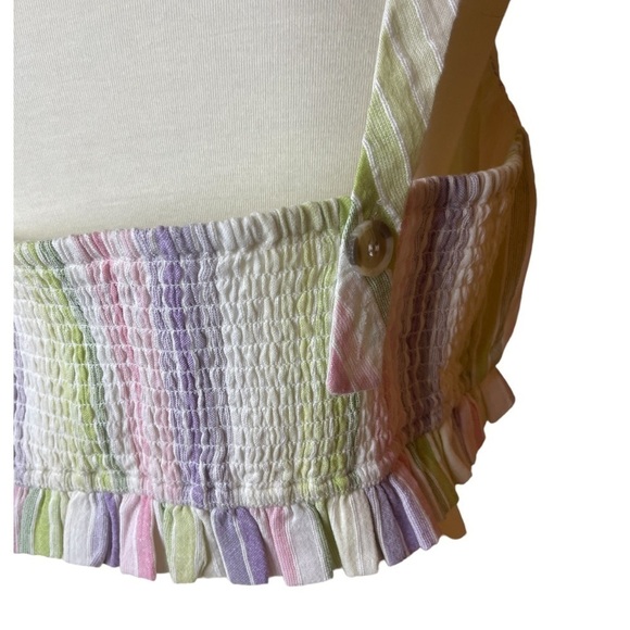 NWT Majorelle Everest Pastel Pink Purple Striped Cotton Cropped Tank - Size XL - Picture 6 of 14